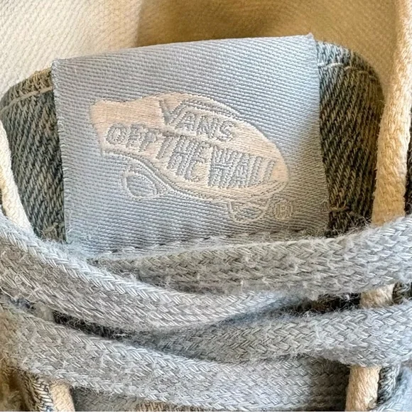 Vans SK8-Hi Tapered Denim Destroy Sneakers Women 7 Unisex Lace Up Retro Classic - Picture 11 of 13